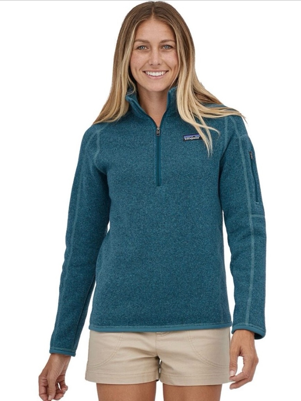 Patagonia Better Sweater Women's 1/4 Zip Fleece Pullover — Abalone Blue (Teal) - Picture 5 of 7